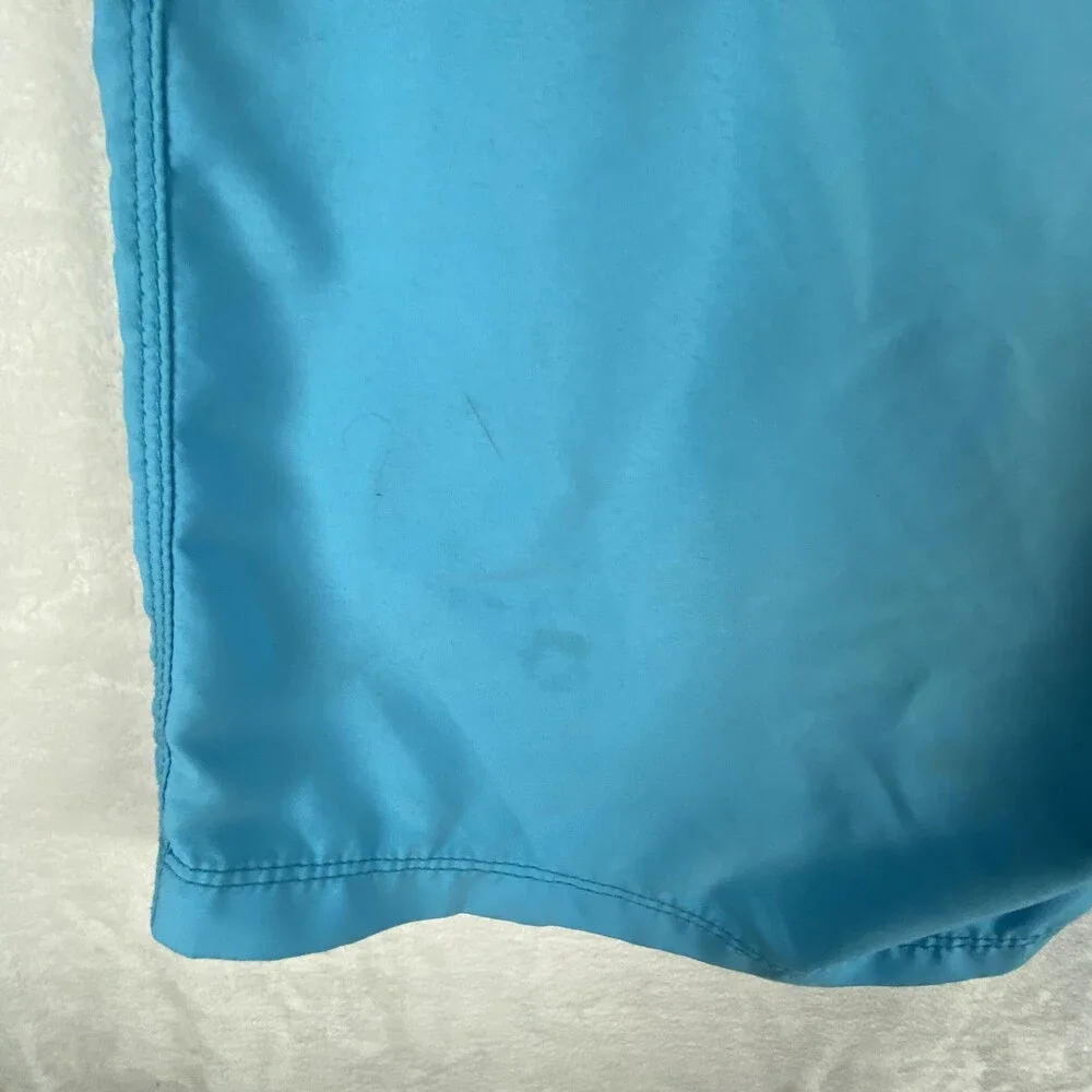 Hurley Shorts Mens 32 Blue Solid Boardshorts Swim Trunks Drawstring Back Pocket